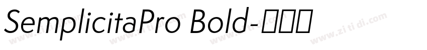 SemplicitaPro Bold字体转换